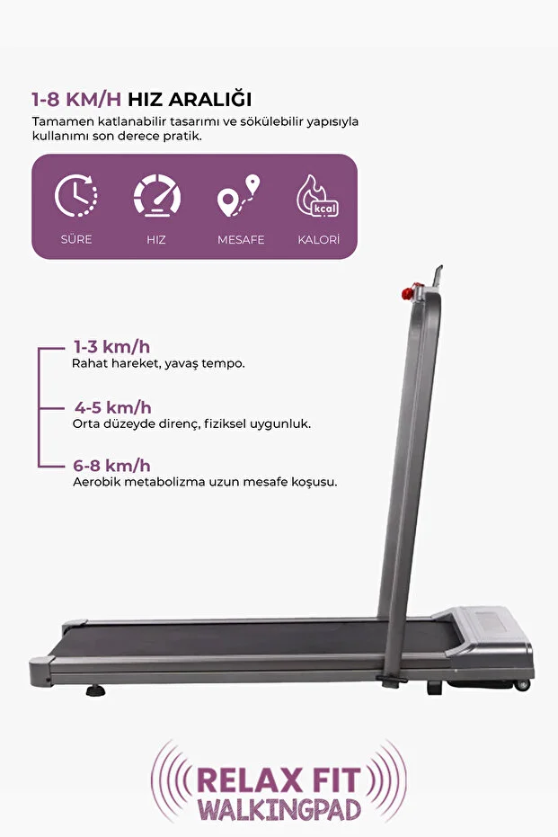 Bluetoothlu Uzaktan Kumandalı Portatif Yürüme Ve Koşu Bandı 